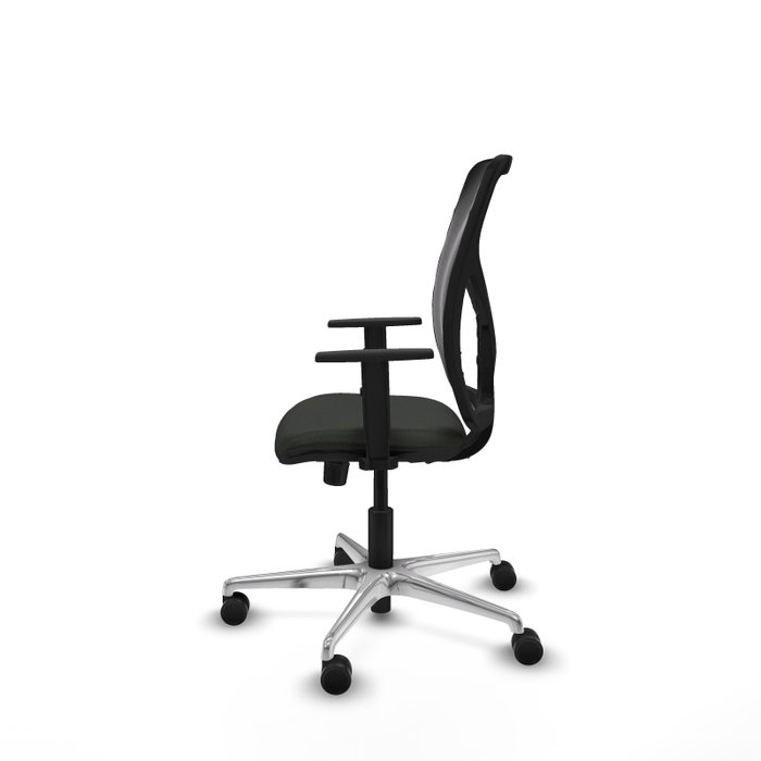 PIQUERAS Y CRESPO Silla de oficina Motilla con Mecanismo Sincro y Brazos 1D Negro