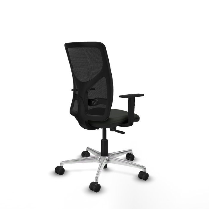 PIQUERAS Y CRESPO Silla de oficina Motilla con Mecanismo Sincro y Brazos 1D Negro