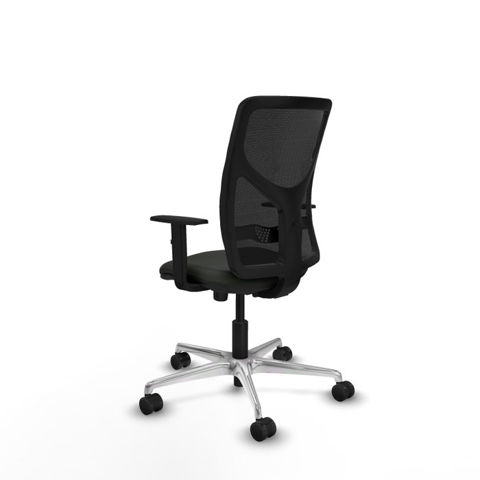 PIQUERAS Y CRESPO Silla de oficina Motilla con Mecanismo Sincro y Brazos 1D Negro