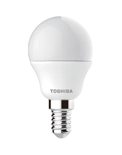 TOSHIBA Bombilla LED G45 E14 7W 4000K - Blanco Neutro, Rosca Fina