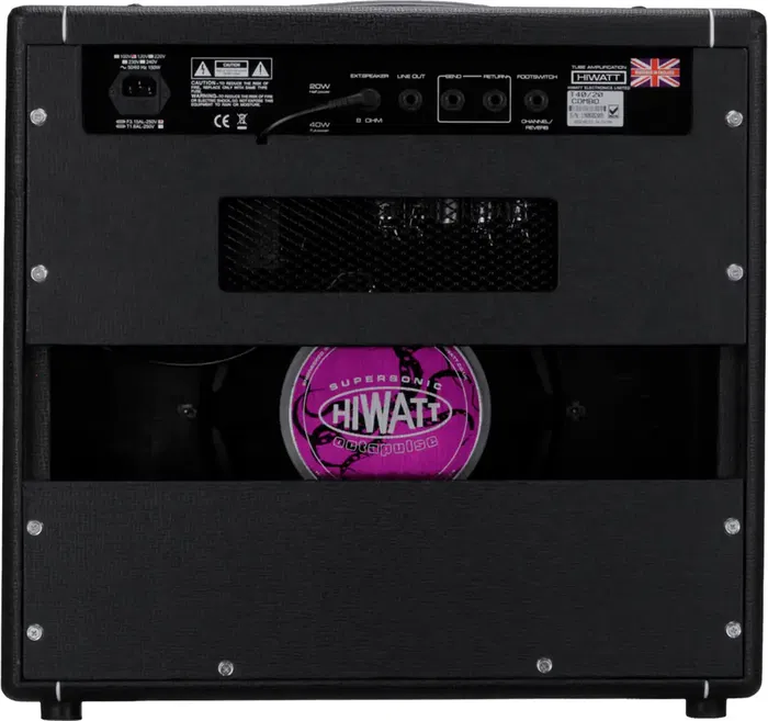 HIWATT T40 Amplificador de Guitarra Combo de Válvulas 40W/20W 1x12" con Reverb de Muelles