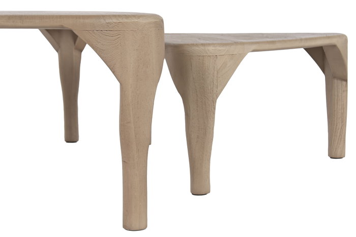 DKD Home Decor Mesa Centro Mango Natural 60 x 37 x 110 cm Set de 2