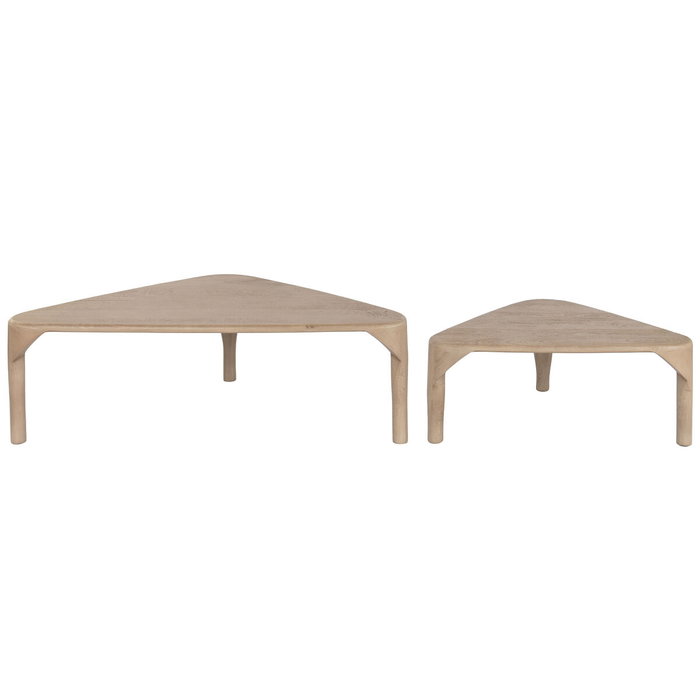 DKD Home Decor Set de 2 Mesas de Centro de Mango Natural