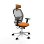 PIQUERAS Y CRESPO Silla de oficina Jorquera Naranja y Gris