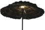 DKD Home Decor Lámpara de pie de metal y fibra Negra