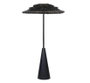 DKD Home Decor Lámpara de pie de metal y fibra Negra