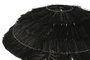 DKD Home Decor Lámpara de pie de metal y fibra Negra