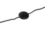 DKD Home Decor Lámpara de pie de metal y fibra Negra