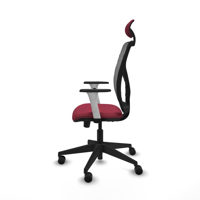 PIQUERAS Y CRESPO Silla de oficina Motilla con mecanismo Sincro/Traslack, Granate y Gris PIQUERAS Y CRESPO Silla de oficina Motilla con mecanismo Sincro/Traslack, Granate y Gris