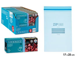 Leknes Bolsa Congelacion Zip 20uds 17x25 cm Polietileno Uso Alimentario para Congelador y Frigorifico (Set de 20)