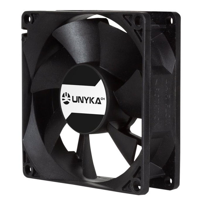 Unyka Ventilador Caja 80mm 8025mm 4 Pines con Doble Rodamiento de Bola para Server y PC