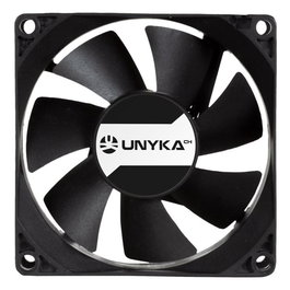 Unyka Ventilador Caja 80mm 8025mm 4 Pines con Doble Rodamiento de Bola para Server y PC