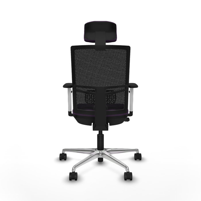 PIQUERAS Y CRESPO Silla de oficina Yunquera con mecanismo Sincro/Traslack, Morado y Negro