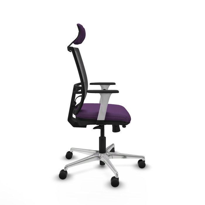 PIQUERAS Y CRESPO Silla de oficina Yunquera con mecanismo Sincro/Traslack, Morado y Negro