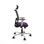 PIQUERAS Y CRESPO Silla de oficina Yunquera con mecanismo Sincro/Traslack, Morado y Negro