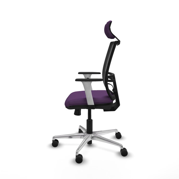PIQUERAS Y CRESPO Silla de oficina Yunquera con mecanismo Sincro/Traslack, Morado y Negro