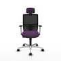 PIQUERAS Y CRESPO Silla de oficina Yunquera con mecanismo Sincro/Traslack, Morado y Negro
