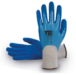 Tomas Bodero 765 Touch Guante Nylon Cubierto Total Nitrilo Talla L-9 Alimentario Resistente Aceites