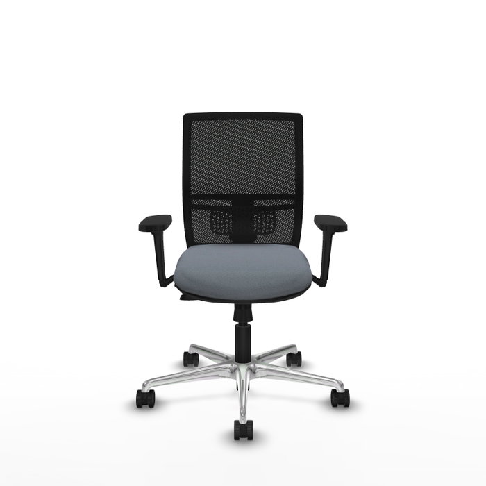 PIQUERAS Y CRESPO Silla de oficina Yunquera con mecanismo Sincro/Traslack Gris/Negro