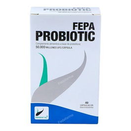 FEPADIET Fepa-Probiotic 40 Cápsulas - Complemento Alimenticio Probiótico para Sistema Digestivo e Inmune