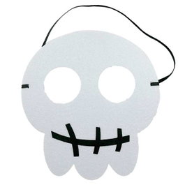 My Other Me Máscara Calavera Fieltro Blanco