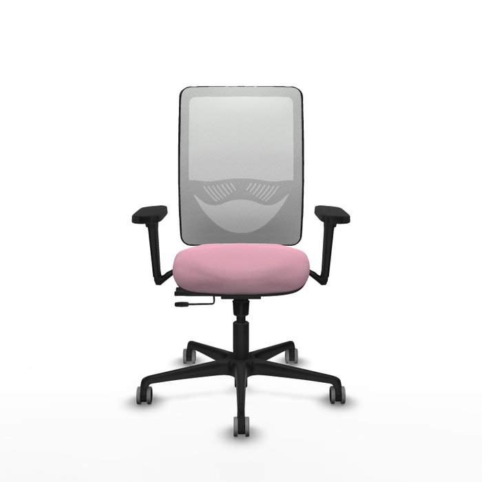 PIQUERAS Y CRESPO Silla de oficina Zulema Rosa y Blanca con Brazos 3D PIQUERAS Y CRESPO Silla de oficina Zulema Rosa y Blanca con Brazos 3D