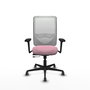 PIQUERAS Y CRESPO Silla de oficina Zulema Rosa y Blanca con Brazos 3D