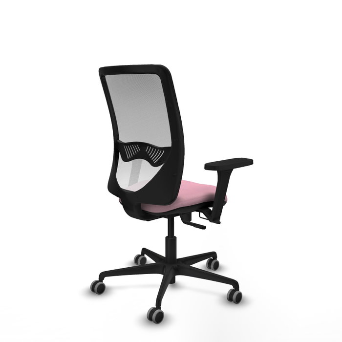 PIQUERAS Y CRESPO Silla de oficina Zulema Rosa y Blanca con Brazos 3D PIQUERAS Y CRESPO Silla de oficina Zulema Rosa y Blanca con Brazos 3D