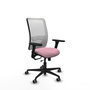 PIQUERAS Y CRESPO Silla de oficina Zulema Rosa y Blanca con Brazos 3D