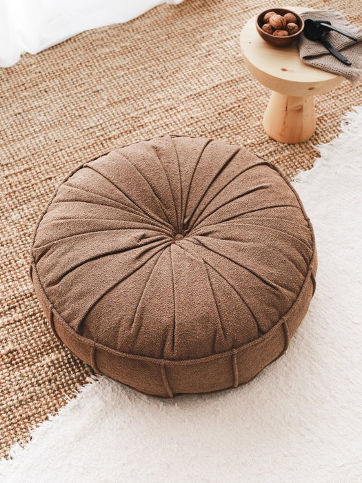 Atelier Del Sofa Cojín de Tela TEDDY Marrón