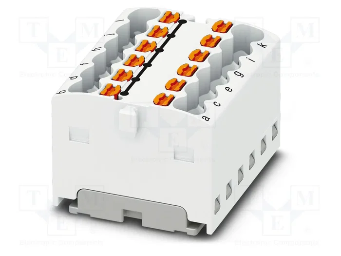 PHOENIX CONTACT PTFIX 12X1,5 WH Conector de carril de 12 bornas PHOENIX CONTACT PTFIX 12X1,5 WH Conector de carril de 12 bornas