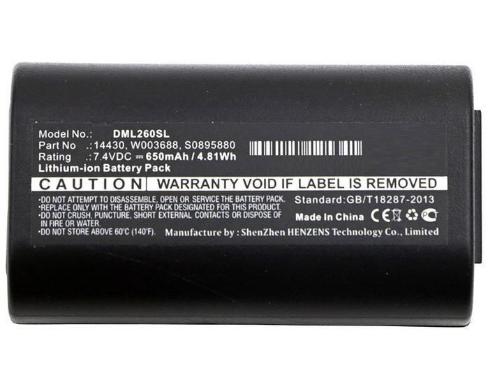 CoreParts Batería para Impresora M&DYMO 4.81Wh Li-ion 7.4V 650mAh Negra, 14430, 1758458 S0895880 260P, 280, LabelManager 260, LabelManager 260P, LabelManager 280, LabelManager PnP