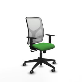 PIQUERAS Y CRESPO Silla de oficina Motilla con mecanismo Sincro, Verde y Blanco