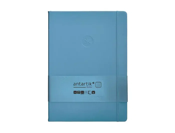 Antartik Cuaderno A4 Tapa Dura Hojas Rayadas Azul Claro 100 Hojas 80gr FSC