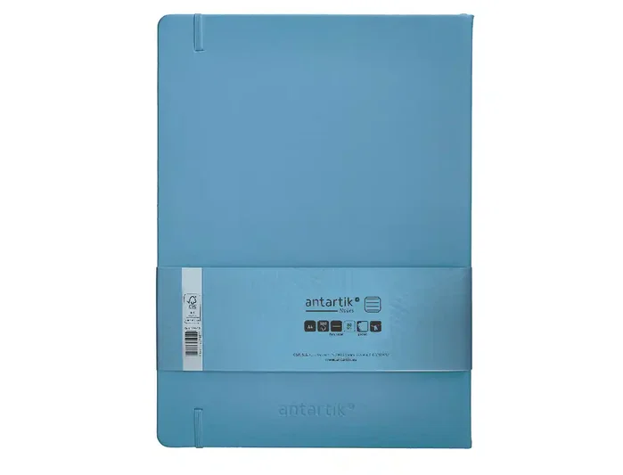 Antartik Cuaderno A4 Tapa Dura Hojas Rayadas Azul Claro 100 Hojas 80gr FSC