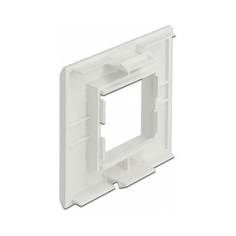 DeLOCK Porta-módulos Easy 45 para canal de instalación 85 x 80 mm, Blanco