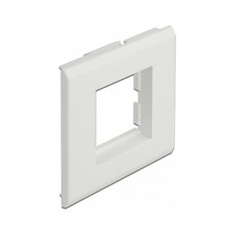 DeLOCK Porta-módulos Easy 45 para canal de instalación 85 x 80 mm, Blanco
