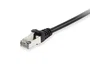 Equip 605593 Cable de Red RJ45 Macho Cat6 S/FTP Blindado 0.25m - Gigabit Ethernet, PoE+, Libre de Halógenos, Negro