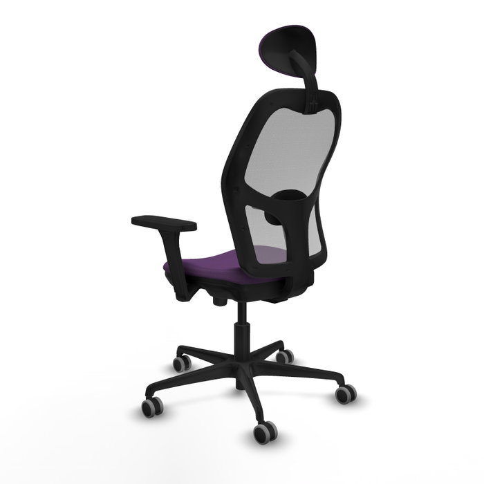PIQUERAS Y CRESPO Silla de oficina Jorquera con mecanismo Sincro/Traslack, Morado y Gris