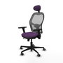 PIQUERAS Y CRESPO Silla de oficina Jorquera con mecanismo Sincro/Traslack, Morado y Gris