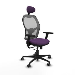 PIQUERAS Y CRESPO Silla de oficina Jorquera con mecanismo Sincro/Traslack, Morado y Gris