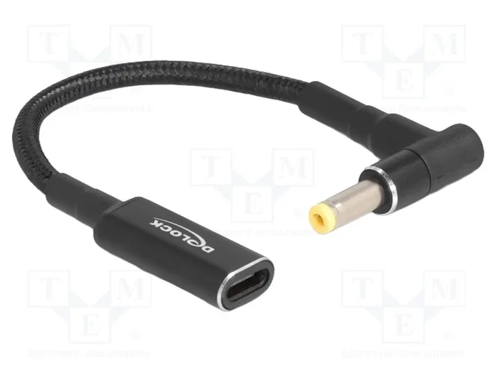 DeLOCK Cable Adaptador de Carga USB Type-C™ hembra a HP 4,8 x 1,7 mm macho 90° 15 cm DeLOCK Cable Adaptador de Carga USB Type-C™ hembra a HP 4,8 x 1,7 mm macho 90° 15 cm