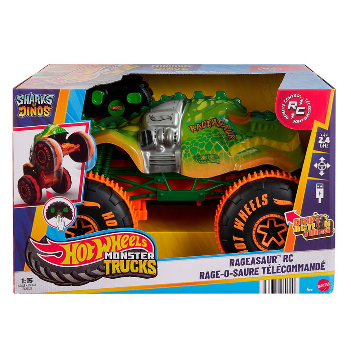 Hot Wheels Monster Trucks Samsh O Saurus Coche Radio Control Escala 1:15 Hot Wheels Monster Trucks Samsh O Saurus Coche Radio Control Escala 1:15