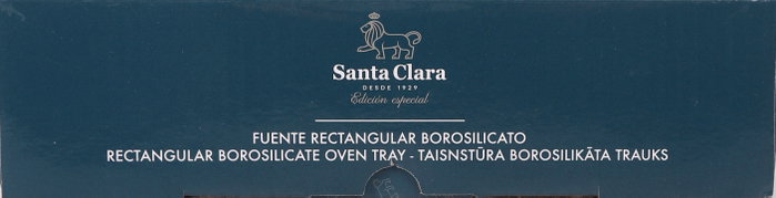 Santa Clara Fuente rectangular de horno de vidrio borosilicato, 1.6 litros, 28 x 20 x 5 cm, apta para horno (2 Unidades)