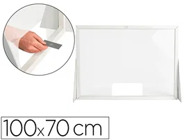 Q-connect Pantalla de Protección de Cartón Formato Horizontal 100x70 cm con Ventana Inferior