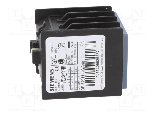 SIEMENS 3RH2911-1GA40 Contactores auxiliares S00 NO x4 SIEMENS 3RH2911-1GA40 Contactores auxiliares S00 NO x4