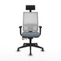 PIQUERAS Y CRESPO Silla de oficina Horna Sincro/Traslack Gris y Blanco