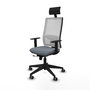 PIQUERAS Y CRESPO Silla de oficina Horna Sincro/Traslack Gris y Blanco