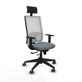 PIQUERAS Y CRESPO Silla de oficina Horna Sincro/Traslack Gris y Blanco