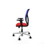 PIQUERAS Y CRESPO Silla de oficina Motilla con mecanismo Sincro/Traslack, Rojo y Azul